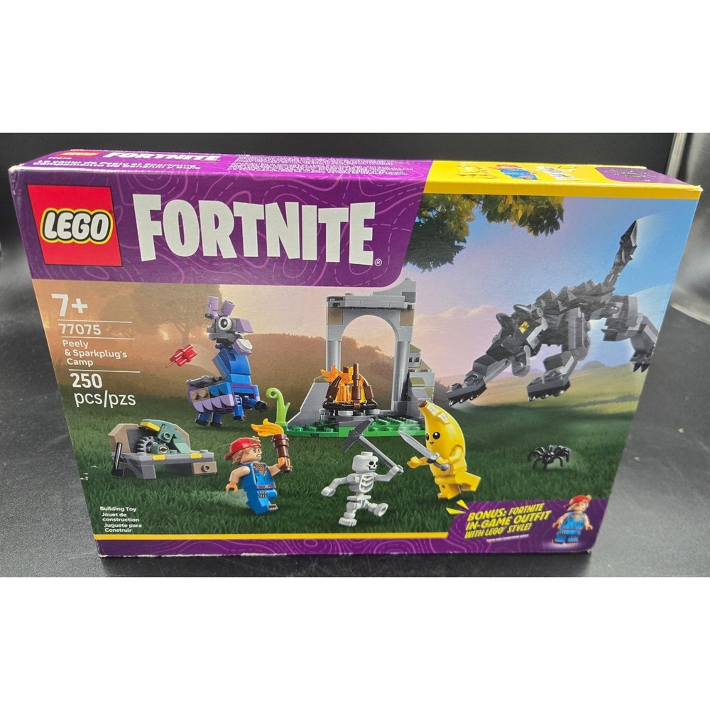 LEGO Fortnite Peely & Sparkplug's Camp 77075 Building Set 250 Pcs New